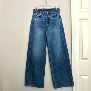 American Eagle Outfitters Flare Wide Leg Blue Jeans